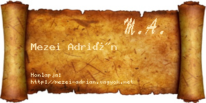 Mezei Adrián névjegykártya